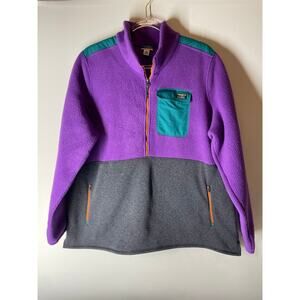 LL Bean Vintage Half Zip Pullover Sweater w Pockets Fleece Retro Size 2X